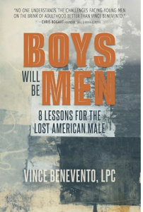 Cover of author Vince Benevento's book 'Boys Will Be Men.'